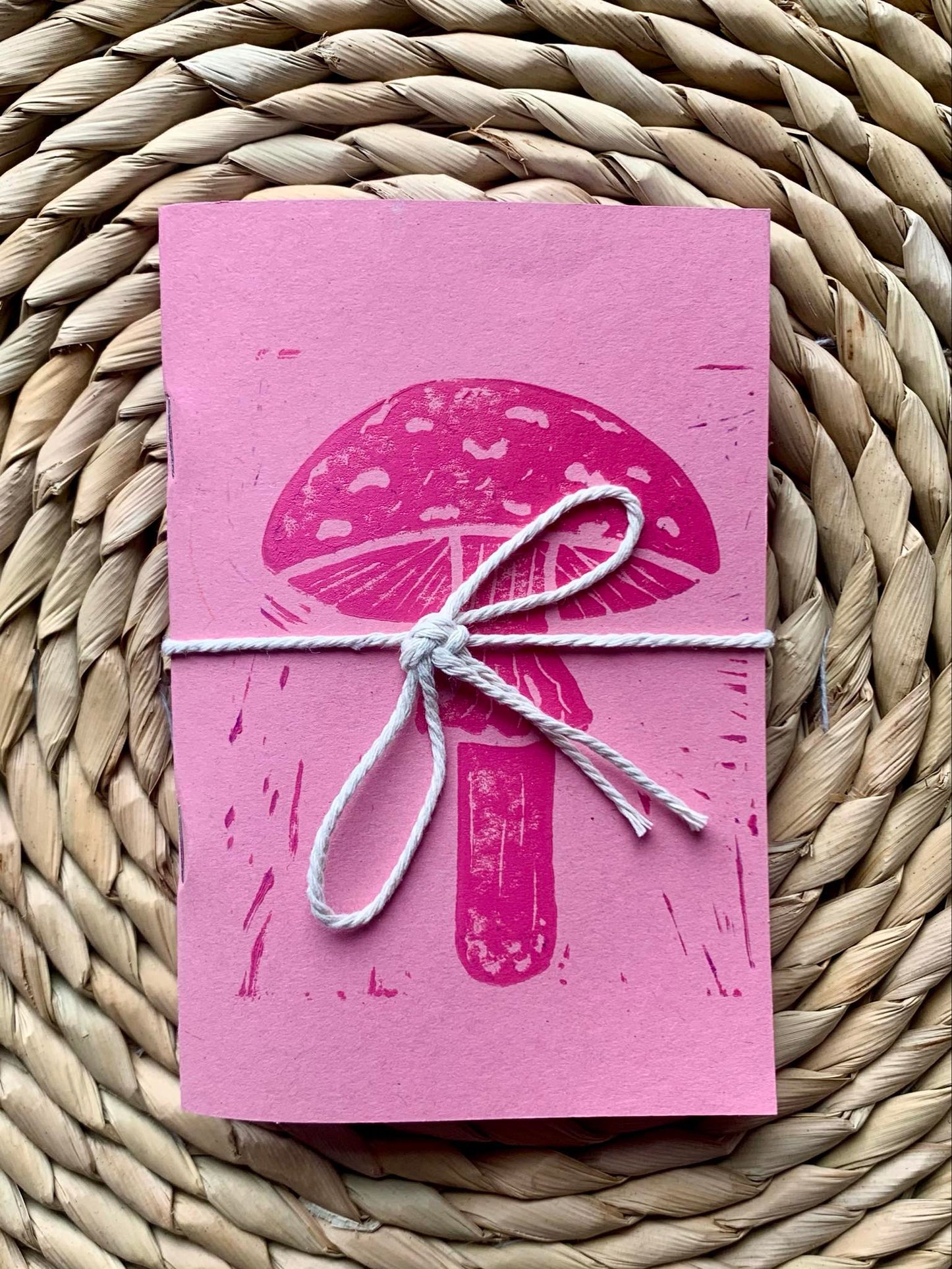 Medium Mushroom Notebook Pink/Pink