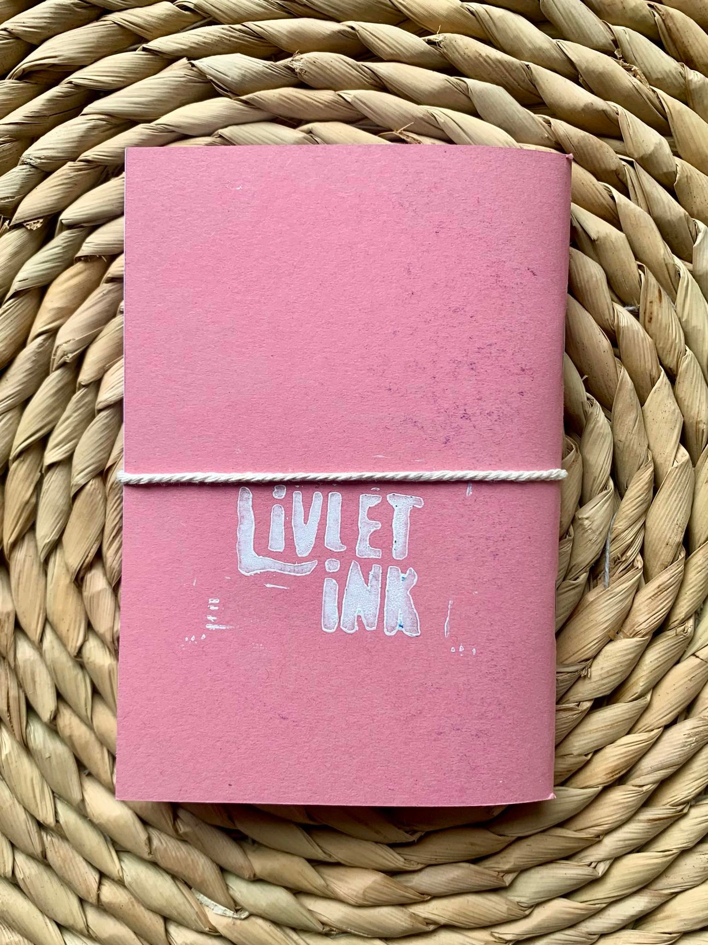 Medium Mushroom Handmade Notebook Pink/Purple