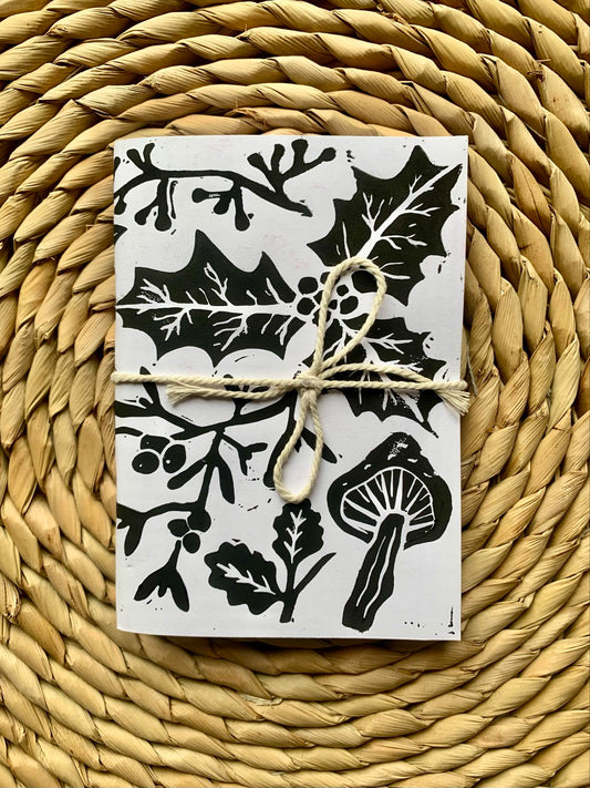 Medium Winter Foliage Handmade Notebook